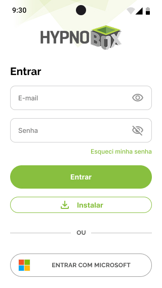 Tela de login do Hypnohub